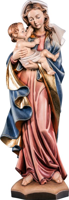 statua della madonna germania da 20 cm in legno dipinto a mano con colori a olio - demetz deur