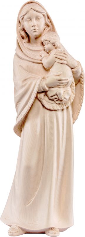 statua della madonna ferruzzi, linea da 60 cm, in legno di tiglio naturale - demetz deur