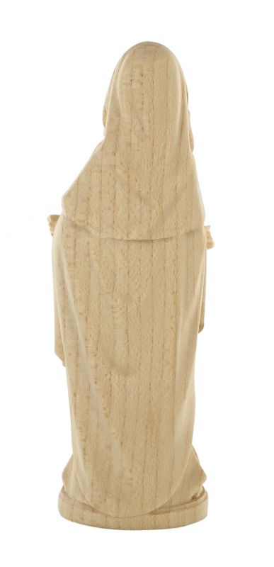 statua della madonna incinta in legno naturale, linea da 10 cm - demetz deur
