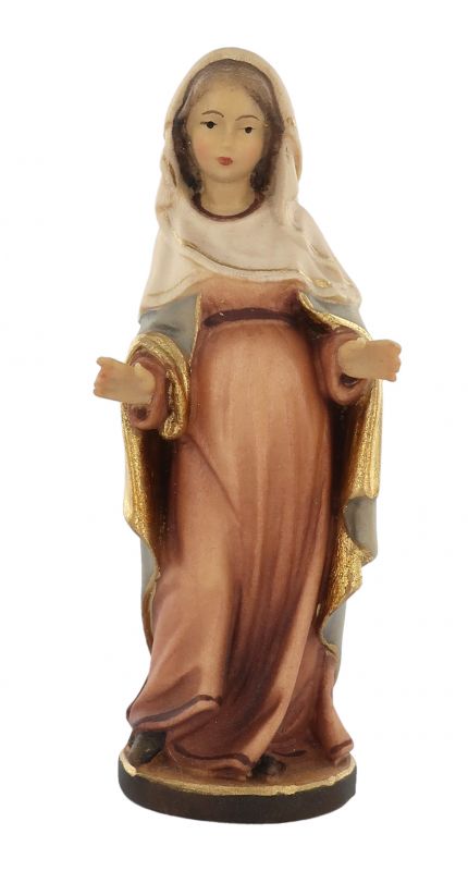 Statua della madonna incinta in legno dipinto a mano linea da 10 cm -  demetz deur Statue