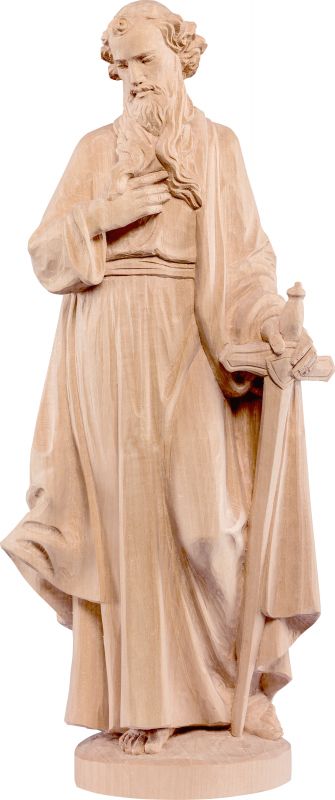 san paolo - demetz - deur - statua in legno dipinta a mano. altezza pari a 60 cm.