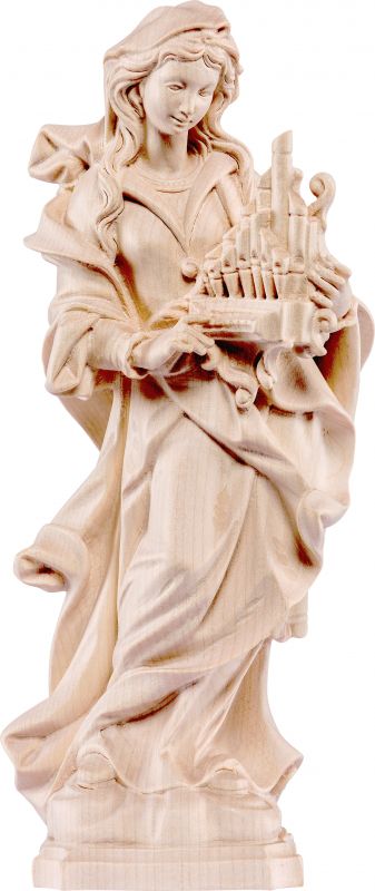 san cecilia - demetz - deur - statua in legno dipinta a mano. altezza pari a 40 cm.