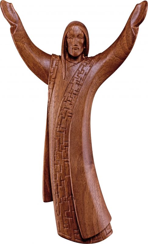 resurezione d'appendere noce - demetz - deur - statua in legno dipinta a mano. altezza pari a 20 cm.