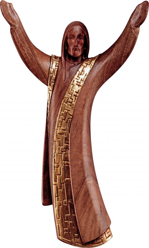 resurezione d'appendere noce - demetz - deur - statua in legno dipinta a mano. altezza pari a 40 cm.