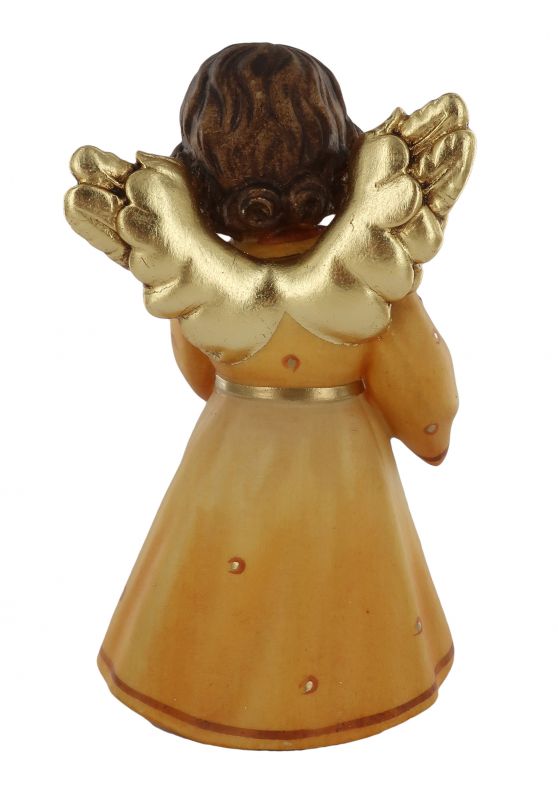 statuina dell'angioletto con alberello di natale, linea da 14 cm, in legno dipinto a mano, collezione angeli sissi - demetz deur