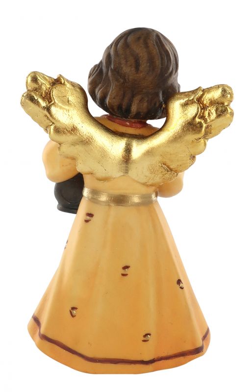 statuina dell'angioletto con lanterna, linea da 10 cm, in legno dipinto a mano, collezione angeli sissi - demetz deur