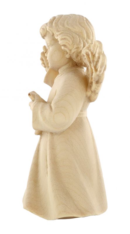 statuina dell'angioletto direttore d'orchestra, linea da 10 cm, in legno naturale, collezione angeli sissi - demetz deur