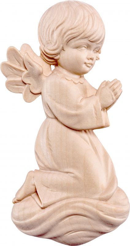 angelo pitti in preghiera - demetz - deur - statua in legno dipinta a mano. altezza pari a 24 cm.
