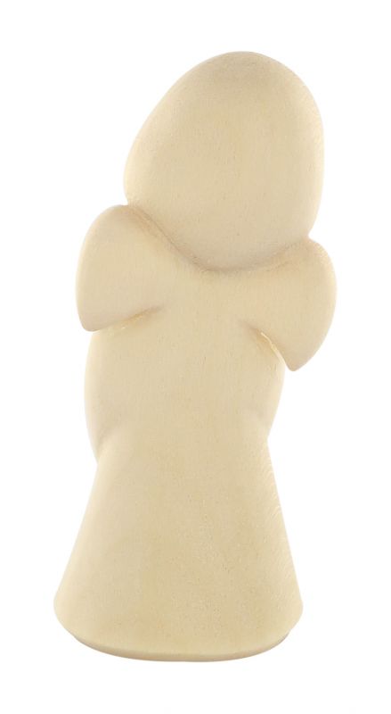 statuina dell'angioletto con cuore, linea da 6 cm, in legno naturale, collezione angeli sognatori - demetz deur