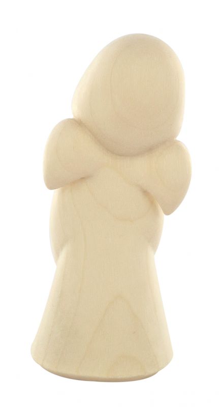 statuina dell'angioletto con cuore, linea da 8 cm, in legno naturale, collezione angeli sognatori - demetz deur