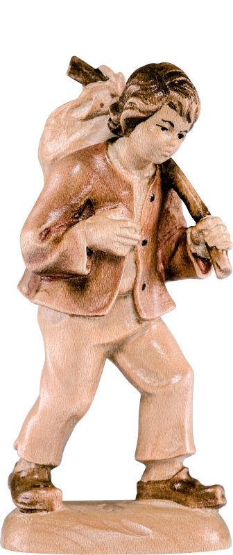fanciullo b.k. - demetz - deur - statua in legno dipinta a mano. altezza pari a 7 cm.