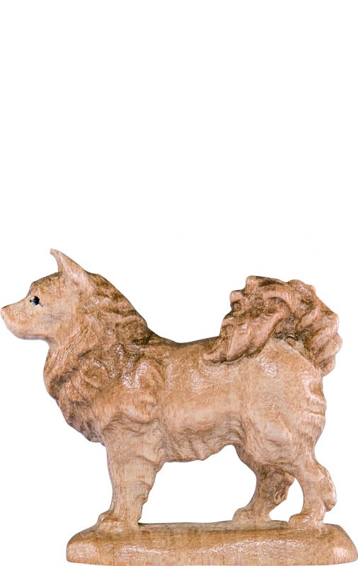 cane volpino  b.k. - demetz - deur - statua in legno dipinta a mano. altezza pari a 7 cm.