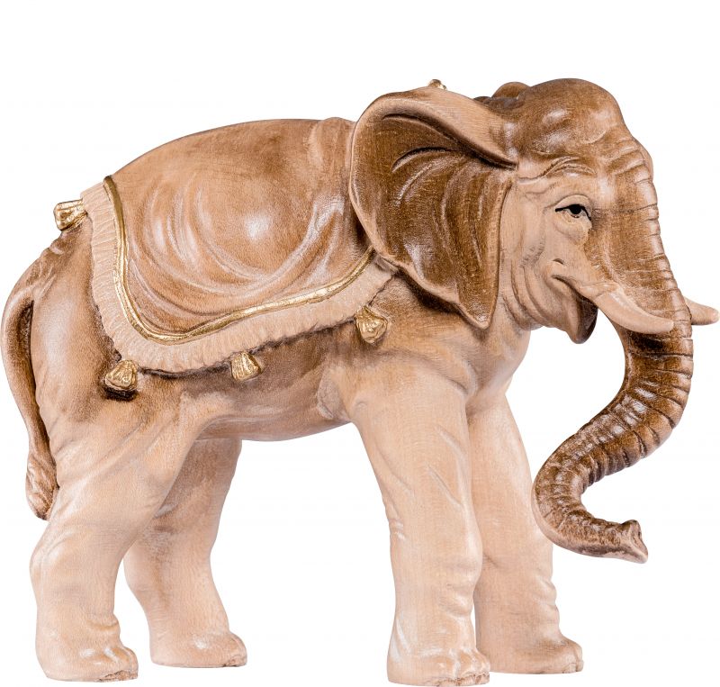 elefante b.k. - demetz - deur - statua in legno dipinta a mano. altezza pari a 9 cm.
