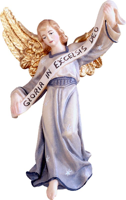 angelo d.k. - demetz - deur - statua in legno dipinta a mano. altezza pari a 20 cm.