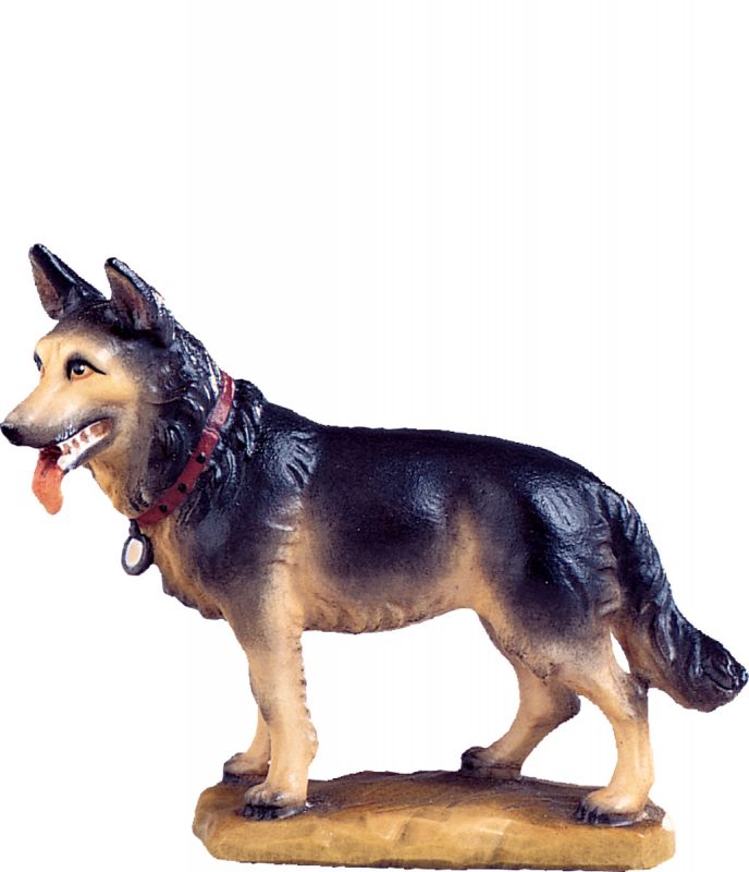 cane pastore d.k. - demetz - deur - statua in legno dipinta a mano. altezza pari a 10 cm.