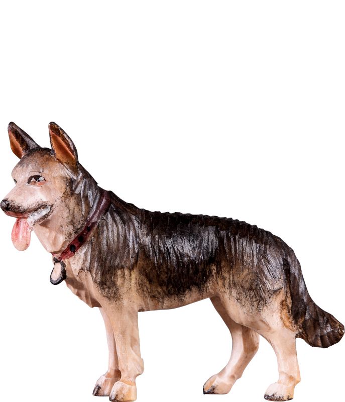 cane pastore t.k. - demetz - deur - statua in legno dipinta a mano. altezza pari a 18 cm.
