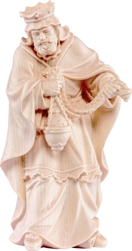 re baldassarre h.k. - demetz - deur - statua in legno dipinta a mano. altezza pari a 15 cm.