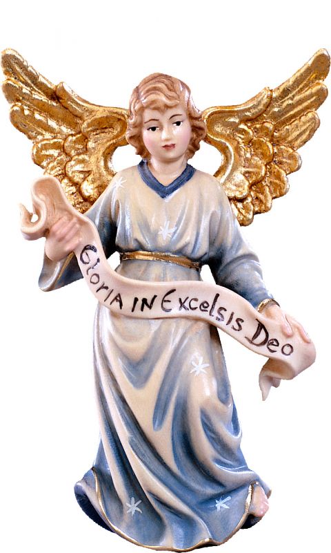 angelo h.k. - demetz - deur - statua in legno dipinta a mano. altezza pari a 42 cm.