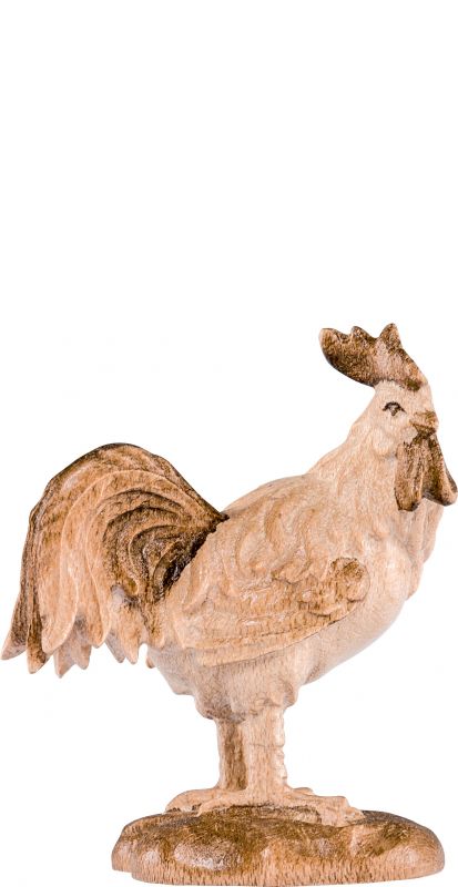 gallo h.k. - demetz - deur - statua in legno dipinta a mano. altezza pari a 9 cm.