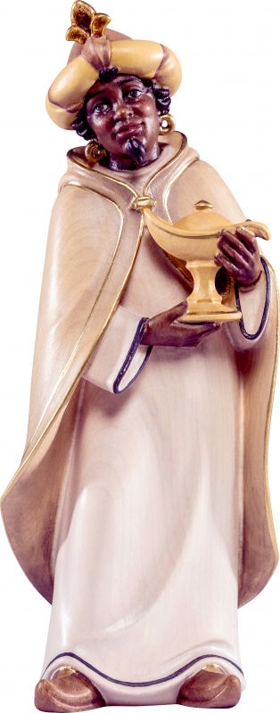 re casparre artis - demetz - deur - statua in legno dipinta a mano. altezza pari a 12 cm.
