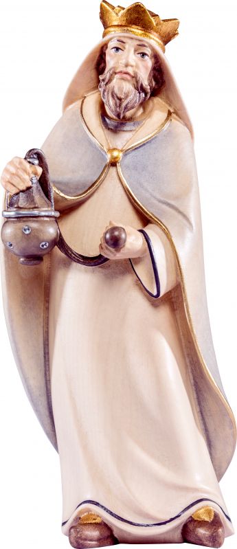 re baldassarre artis - demetz - deur - statua in legno dipinta a mano. altezza pari a 40 cm.