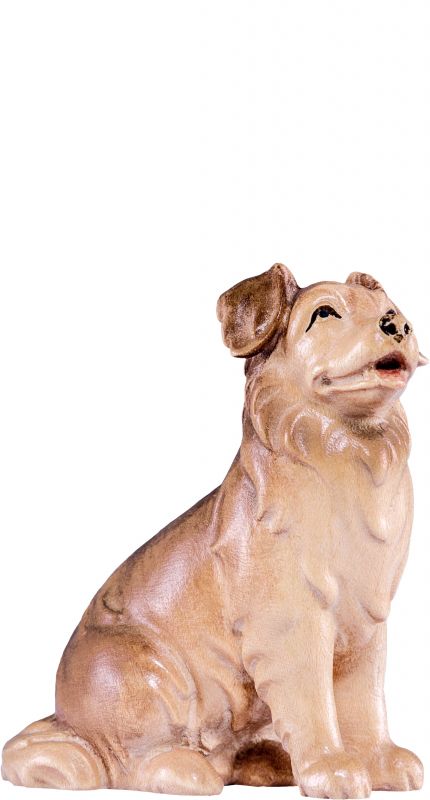 cane pastore artis - demetz - deur - statua in legno dipinta a mano. altezza pari a 10 cm.