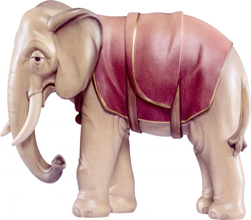 elefante artis - demetz - deur - statua in legno dipinta a mano. altezza pari a 12 cm.