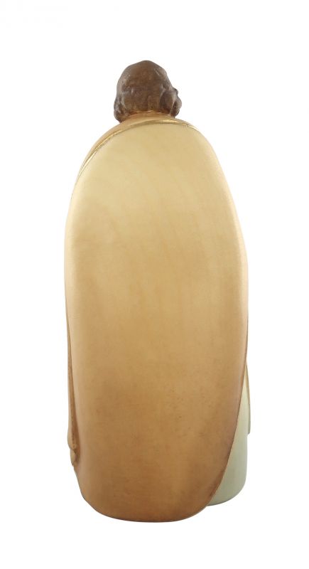 statuina natività: gesù, giuseppe e maria, linea da 10 cm, in legno dipinto con colori a olio, serie noèl - demetz deur