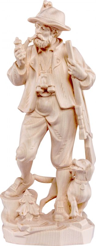 cacciatore - demetz - deur - statua in legno dipinta a mano. altezza pari a 60 cm.