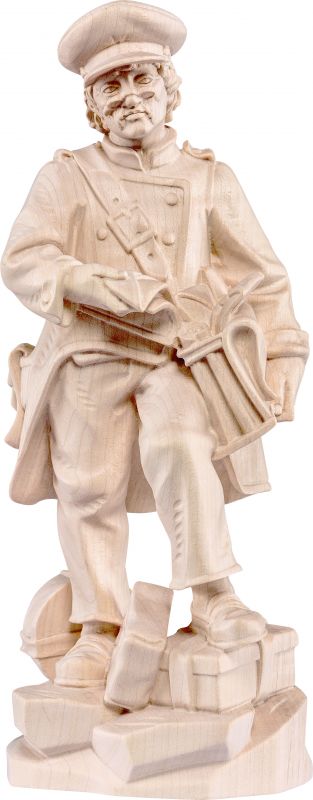 postino - demetz - deur - statua in legno dipinta a mano. altezza pari a 36 cm.