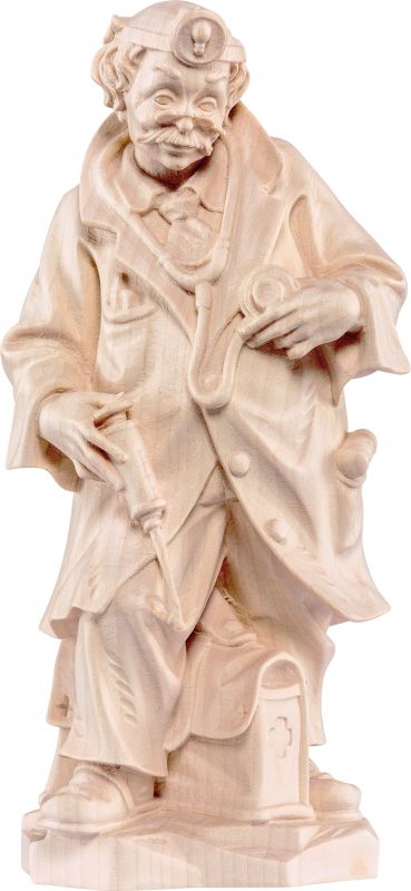 dottore (medico) - demetz - deur - statua in legno dipinta a mano. altezza pari a 25 cm.