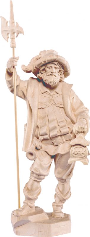 guardiano notturno - demetz - deur - statua in legno dipinta a mano. altezza pari a 25 cm.