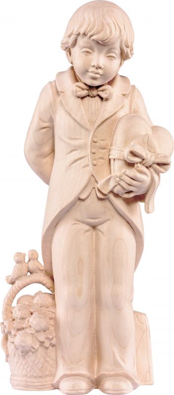 l'innamorato - demetz - deur - statua in legno dipinta a mano. altezza pari a 15 cm.