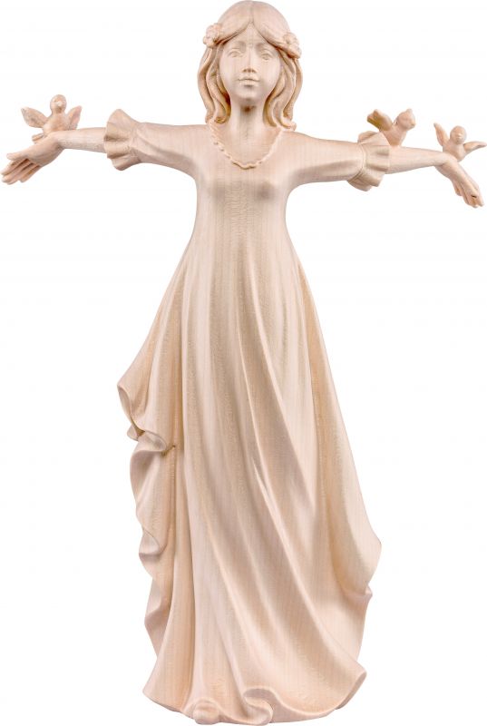 la libertà - demetz - deur - statua in legno dipinta a mano. altezza pari a 40 cm.