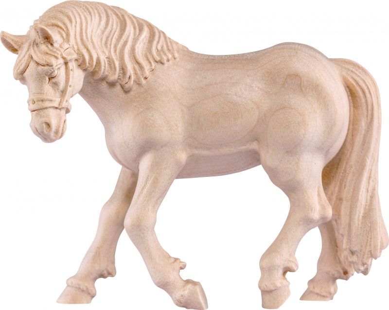 cavallo haflinger - demetz - deur - statua in legno dipinta a mano. altezza pari a 9 cm.