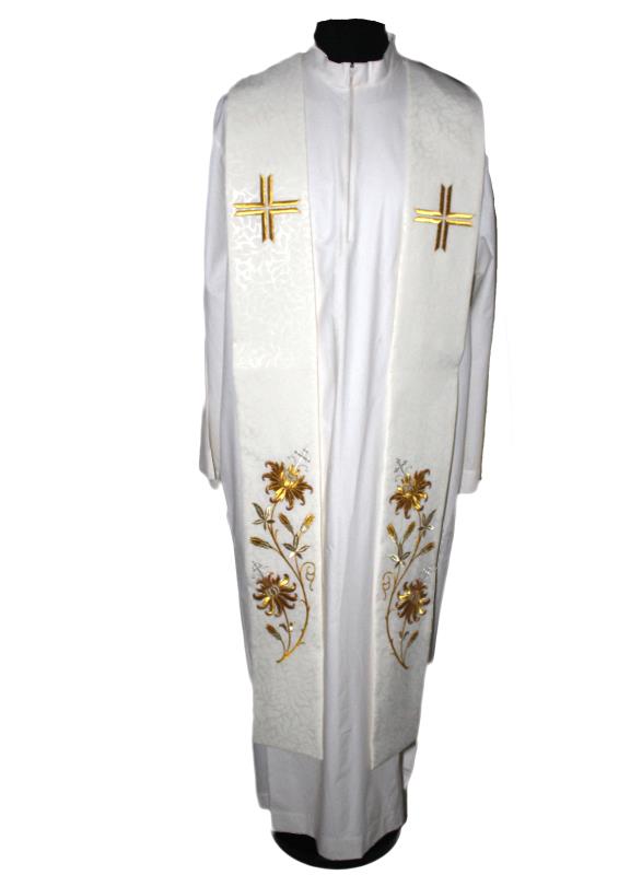 Stola sacerdotale con ricamo bianco Stole | vendita online Semprini Arredi  Sacri