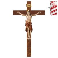 Crocifisso Romanico con corona Croce diritta (Ro