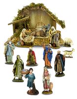 Ferrari & Arrighetti Statuine Presepe, Statuine della Natività 5 Elementi,  Stile Martino Landi per Presepe da 16 Cm, Statuina per Presepe Classico /  Tradizionale, Resina Dipinta a Mano 2416NA00 - Ferrari & Arrighetti